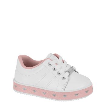 Tenis-Casual-Branco-e-Rosa-Kids-Star-|-Molekinha-Tamanho--18---Cor--BRANCO-0
